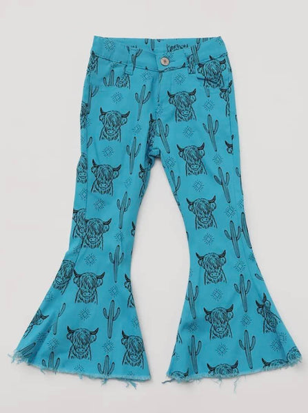 Turquoise Western Jeans