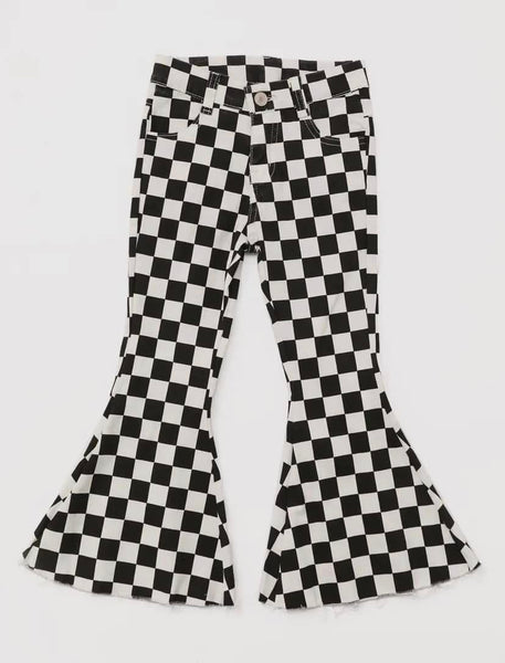 Black Checkered Jeans